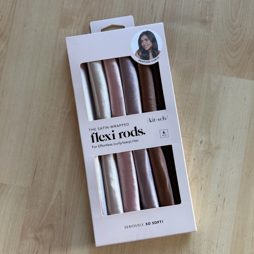 Kitsch Satin Curling Rods in Rosewood